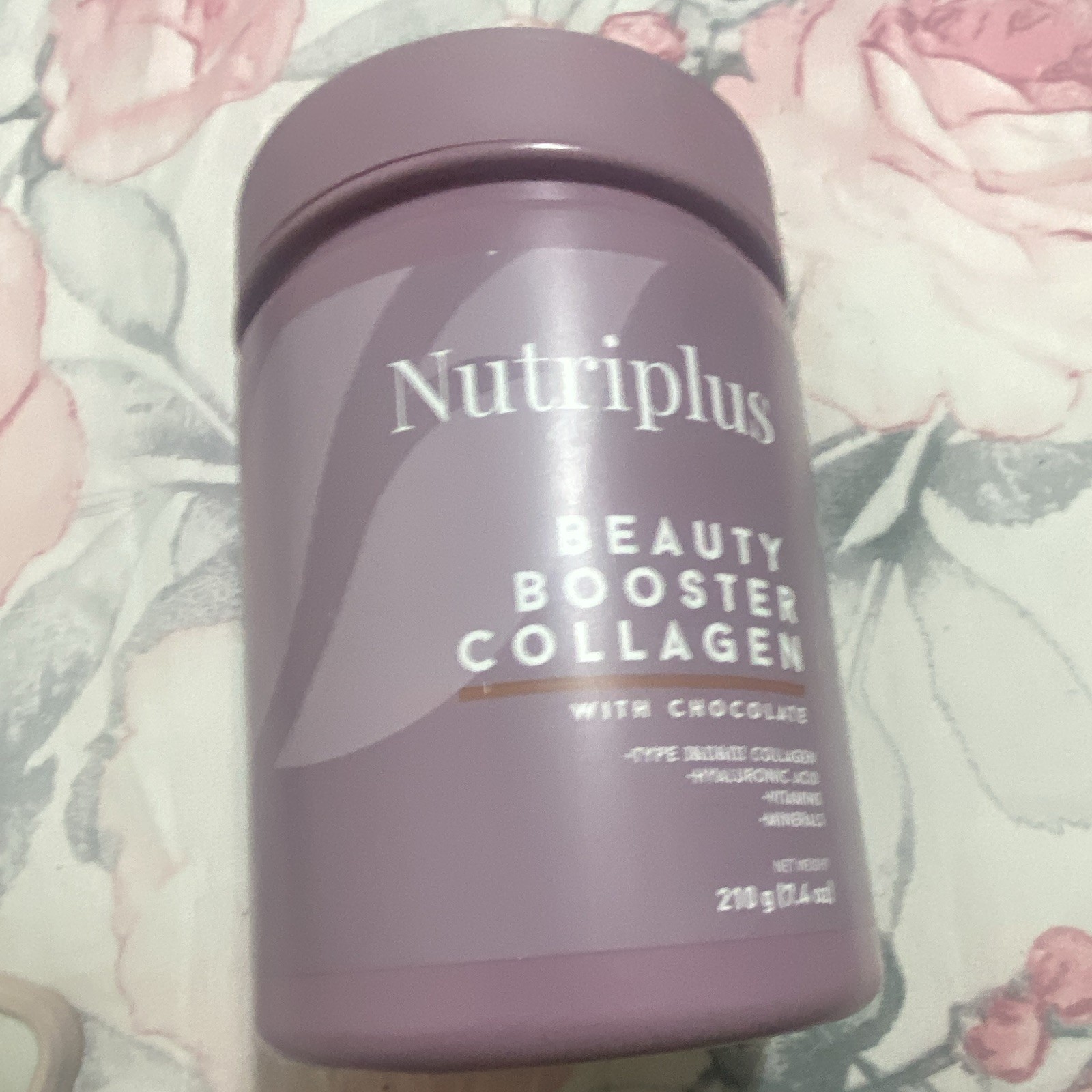 Nutriplus Collagen + Hyaluronic Acid Powder Chocolate Hair Skin Nails 210g
