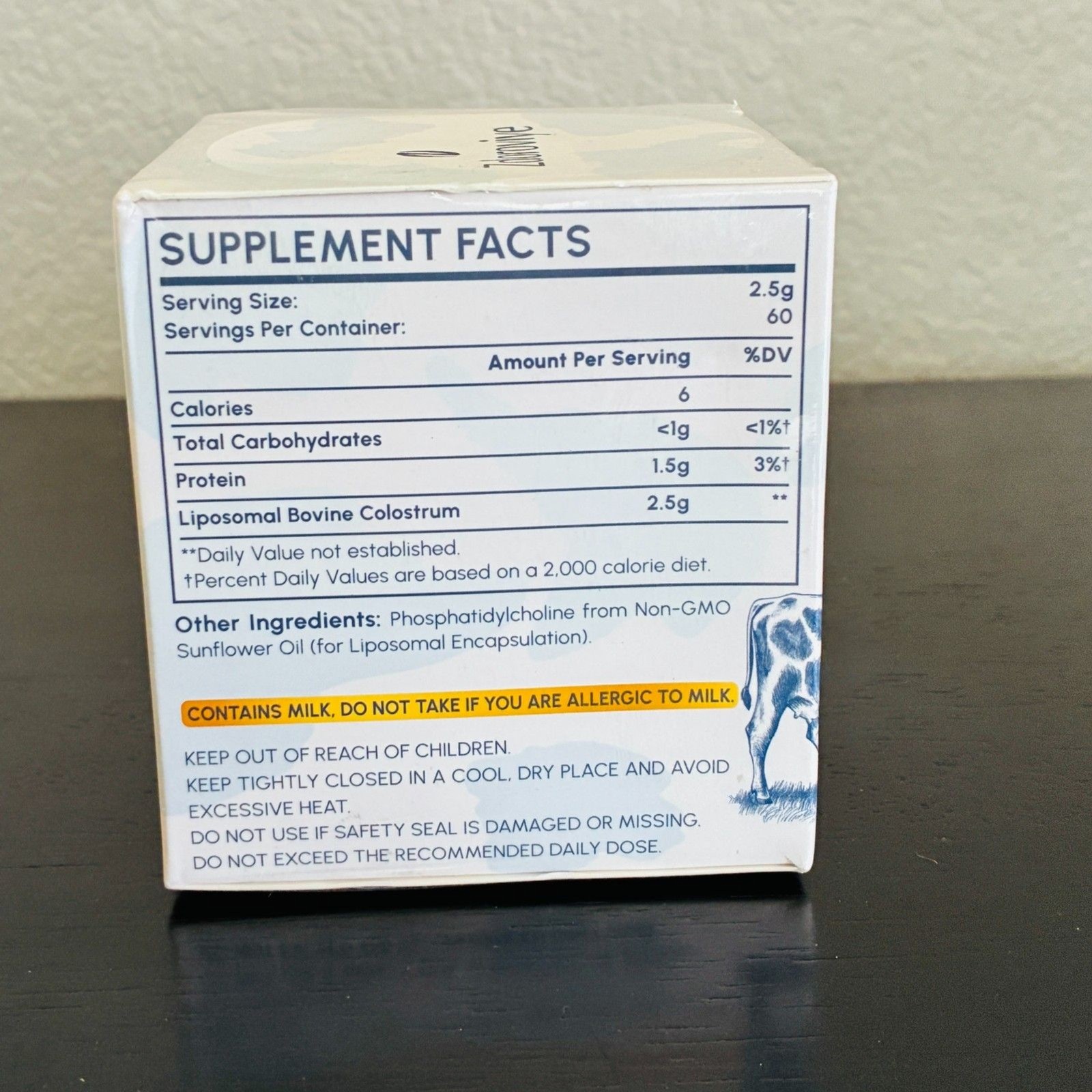 Zdoroviye Liposomal 100% Colostrum 2500mg – 60 Servings