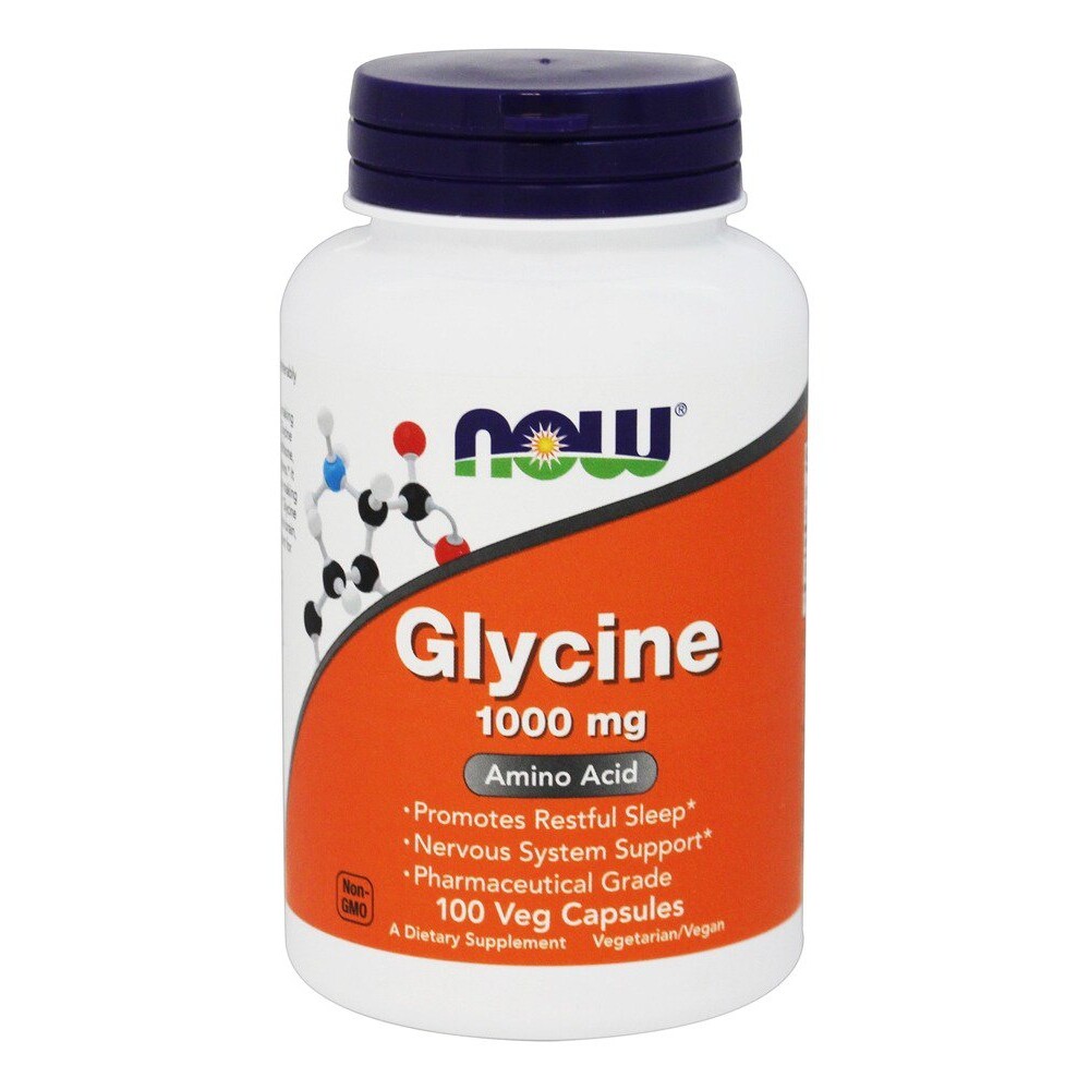 NOW Foods Glycine Pharmaceutical Grade Amino Acid 1000 mg., 100 Capsules