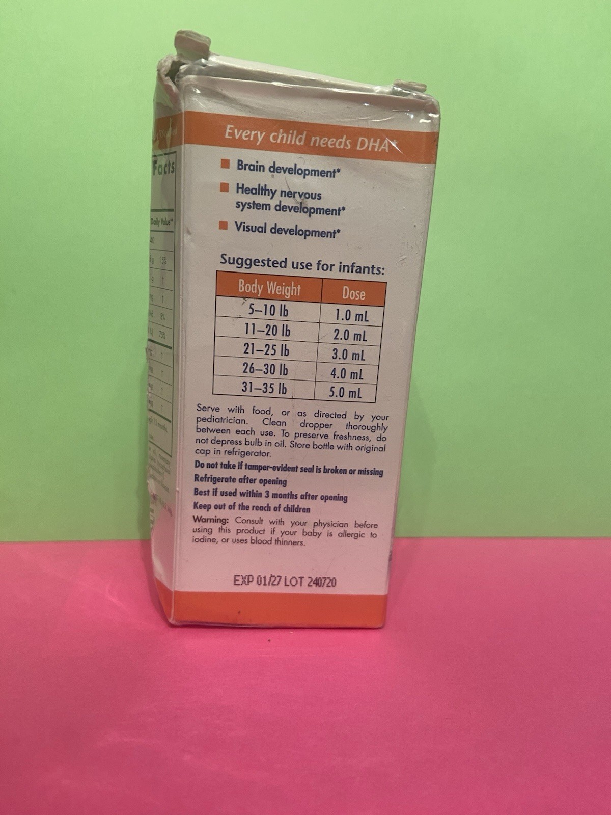 Nordic Naturals DHA Infant Liquid Omega Fatty Acid Supplement 2 fl oz
