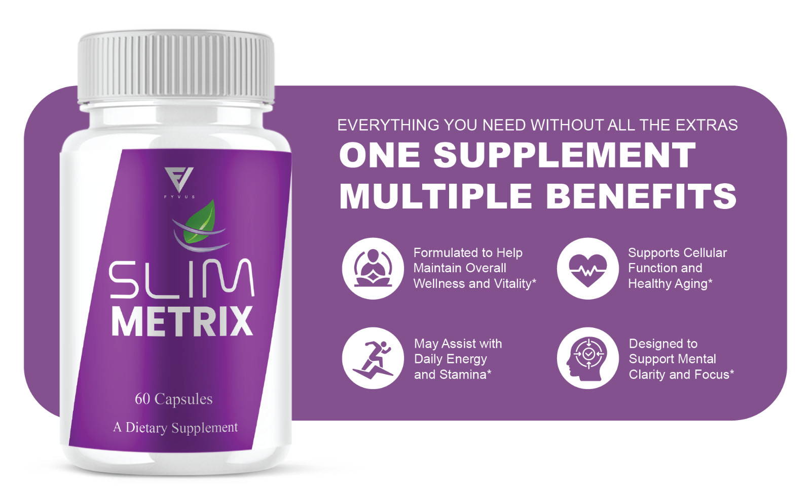 (3 Pack) Slim Metrix Weight Supplement, Slim Metrix Support (180 Capsules)