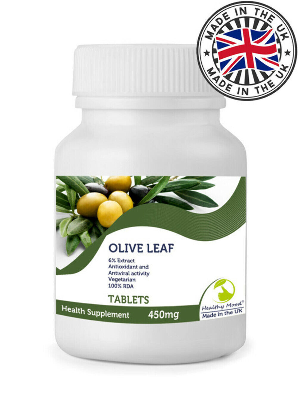 Olive Leaf 450mg Tablets Antioxid Antntiviral Bottle x 120