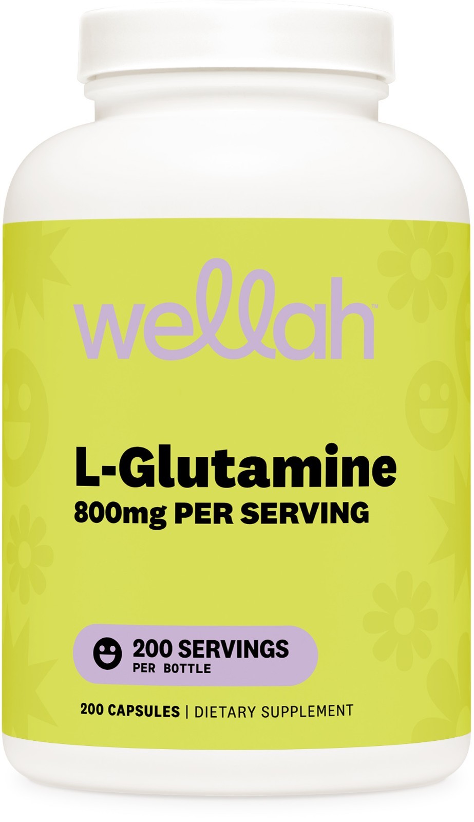 Wellah L-Glutamine Supplement for Women (800mg) 200 Capsules