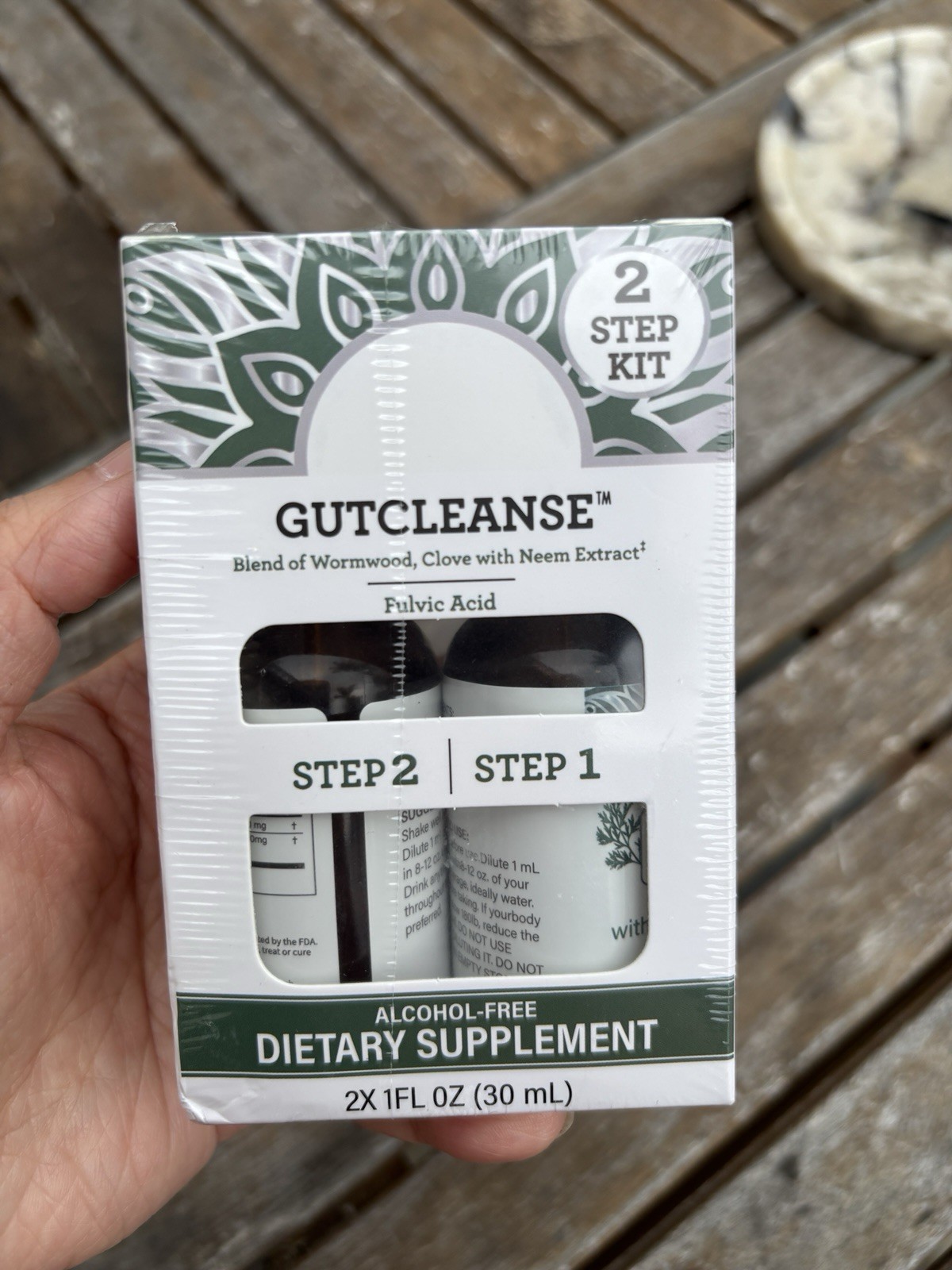 3X GutCleanse 2 Step Kit Fulvic Acid Liquid Alcohol-Free 2×1 fl oz Exp 05/2028