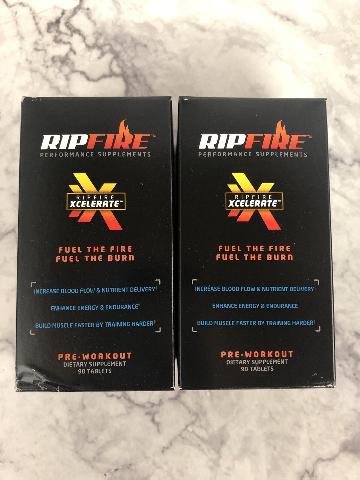 Lot of TWO RipFire Xcelerate Pre-Workout Dietary Supplement