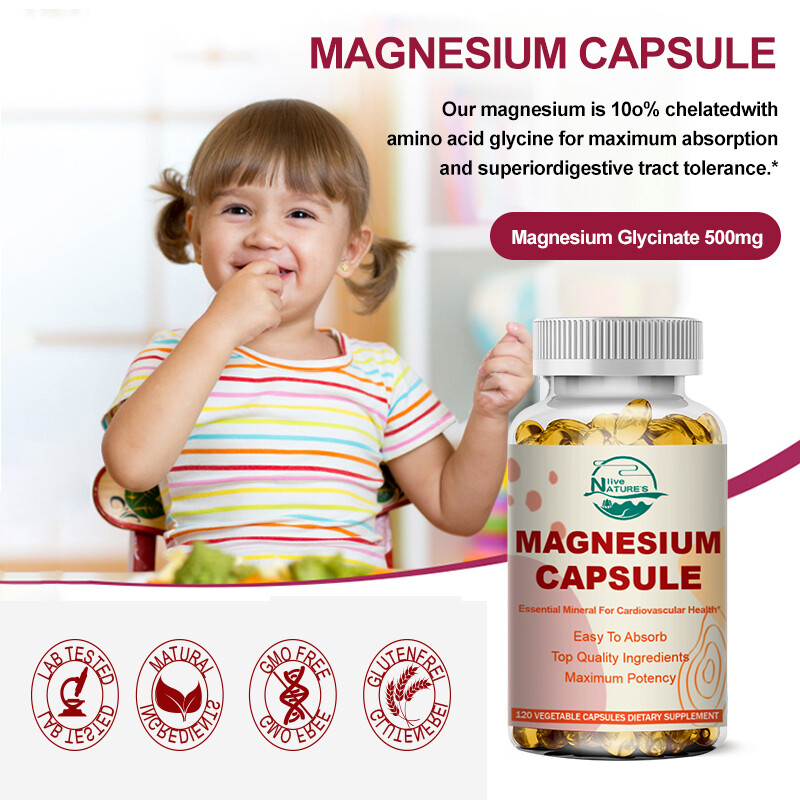 500MG Magnesium Glycinate High Absorption,Improved Sleep,Stress & Anxiety Relief