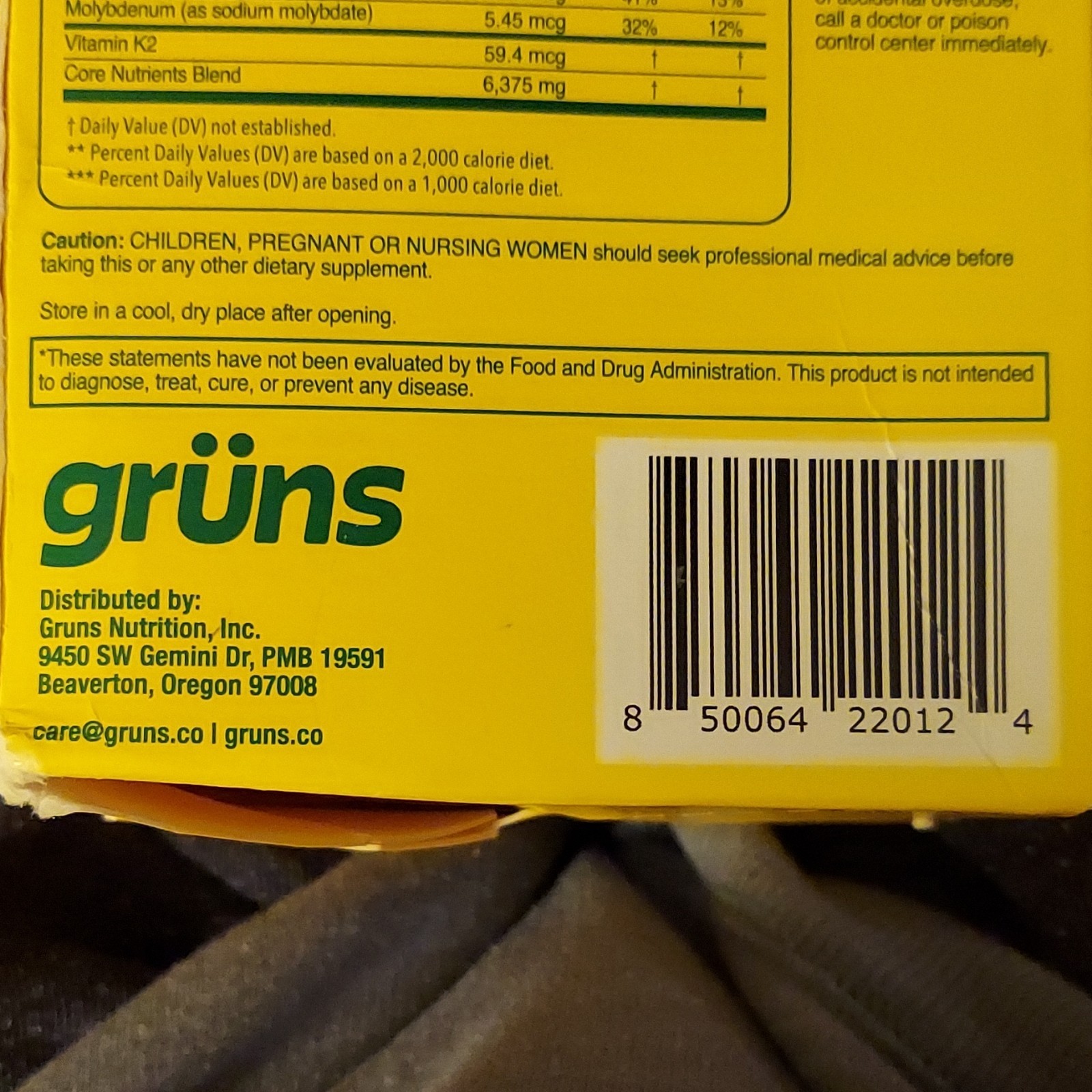 grüns Cubs Superfoods Greens Gummies Kids General Wellness 72ct Vitamins A-C-D3