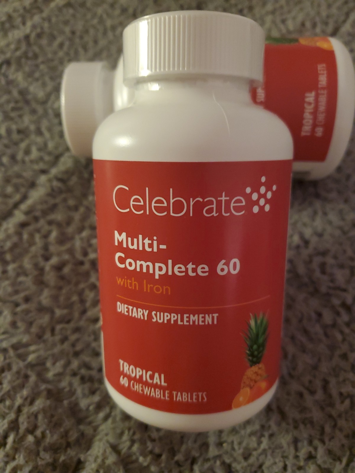 Celebrate Multi Complete With Iron Vitamins Tropical Flavor Chewable 60 Tablets