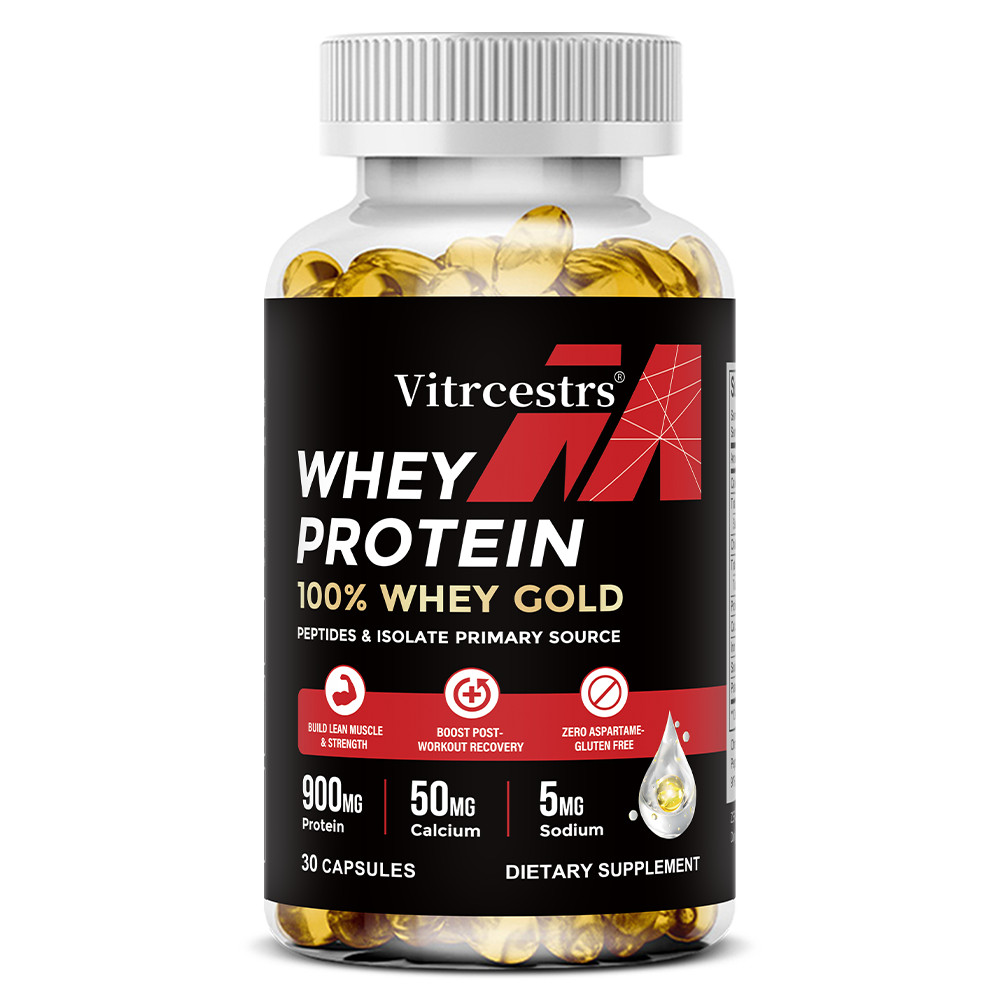 Whey Protein Capsules – 900mg High-Purity Protein for Muscle Gain & Recovery