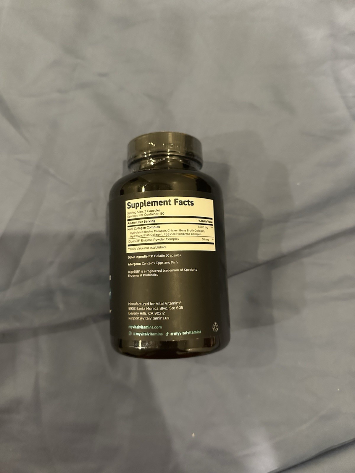 Vital Vitamins Multi Collagen Complex Capsules 150 ct Skin Hair Nails & Joints