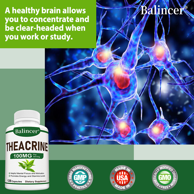 Theacrine Supplement 100g – Helpful Mental Focus and Motivation 30 To 120 Caps
