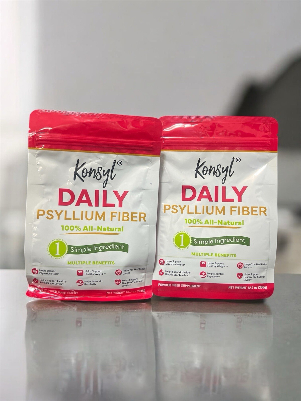 Konsyl Daily Psyllium Fiber All Natural Fiber Powder GF NonGMO 12.7 oz Exp.8/28