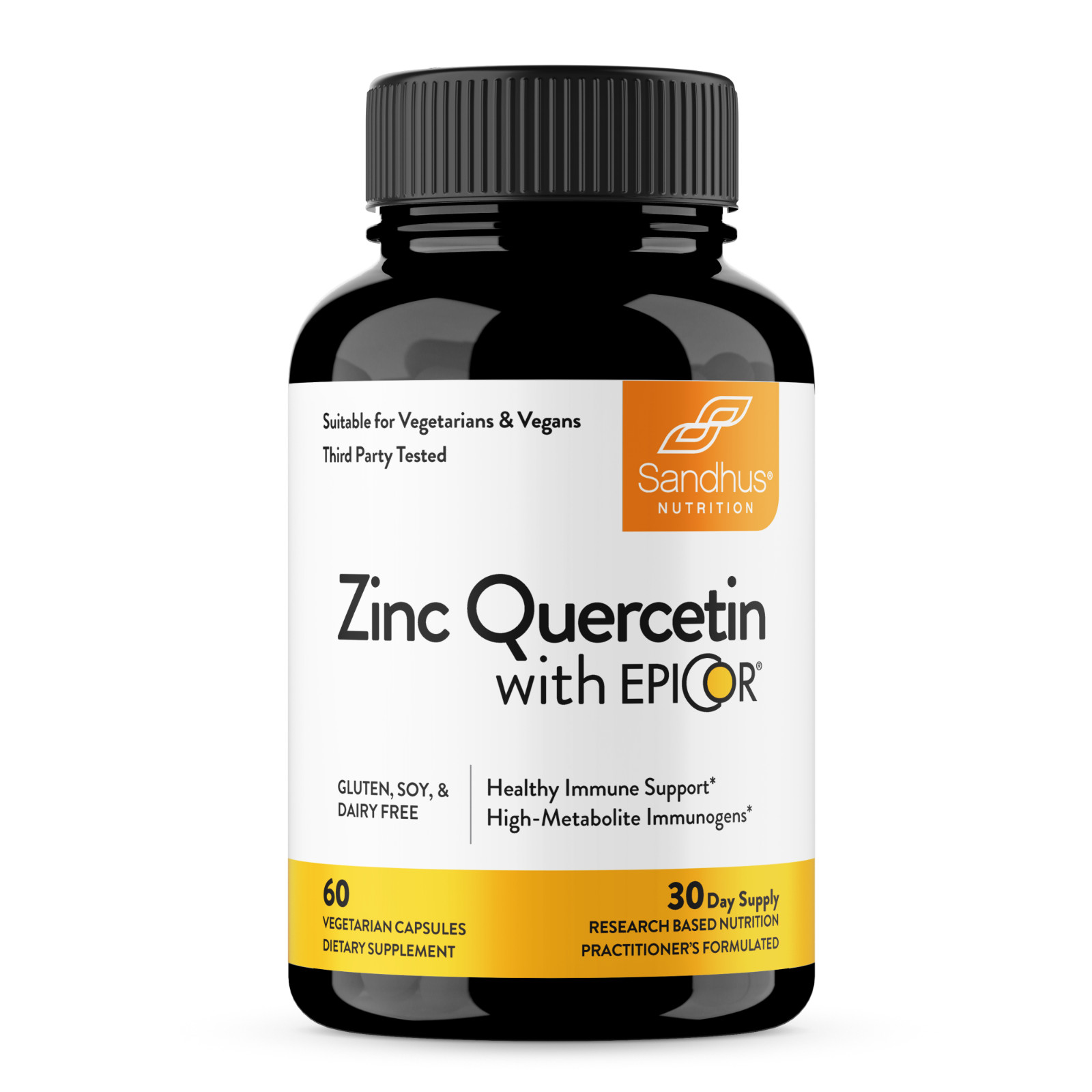 Sandhu’s Zinc Quercetin with EpiCor® – Gluten-free Zinc Supplement