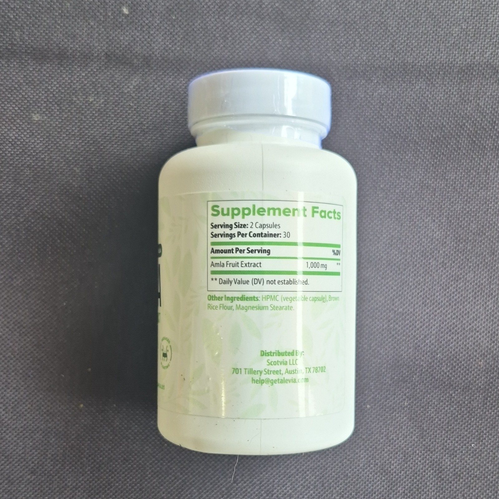 alevia Amla Fruit Extract Supplement Capsules – 1,000 mg, 60 Count, GMP