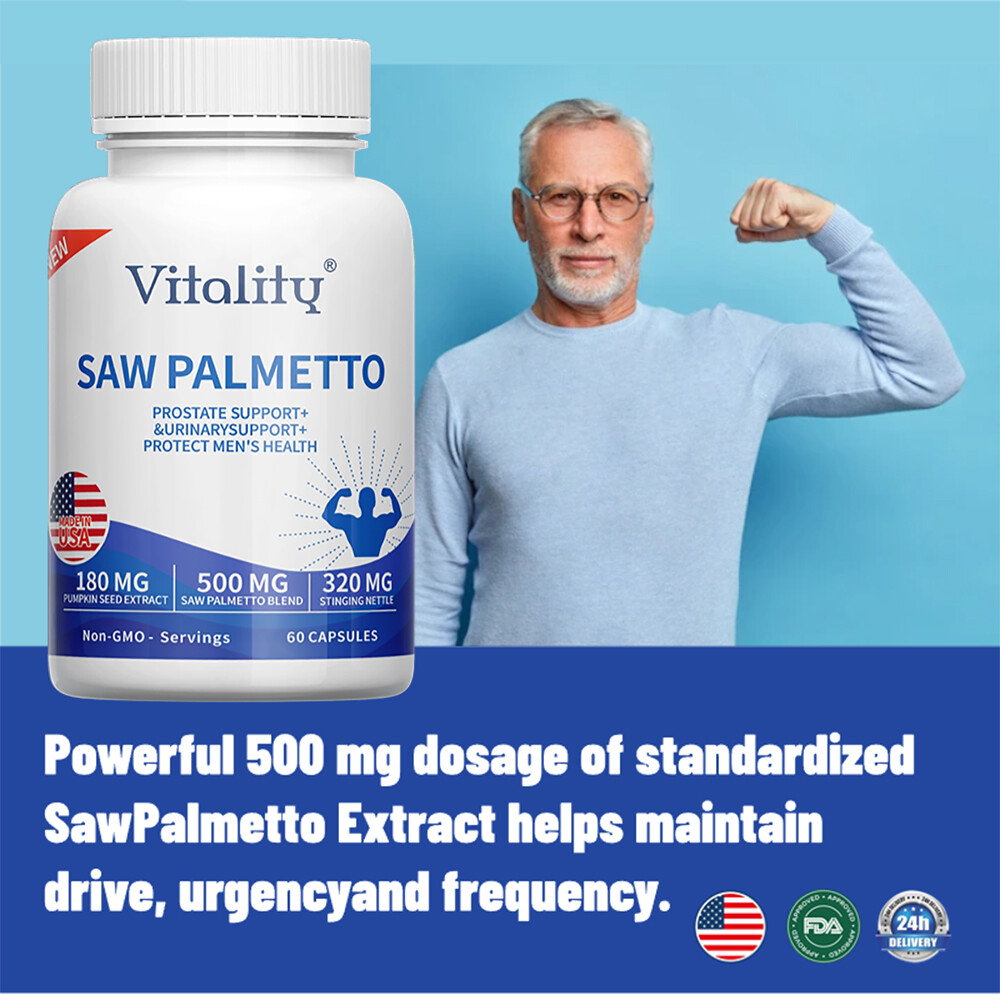 SAW PALMETTO PROSTATE SUPPORT&URINARYSUPPORT+ PROTECT MEN’S HEALTH