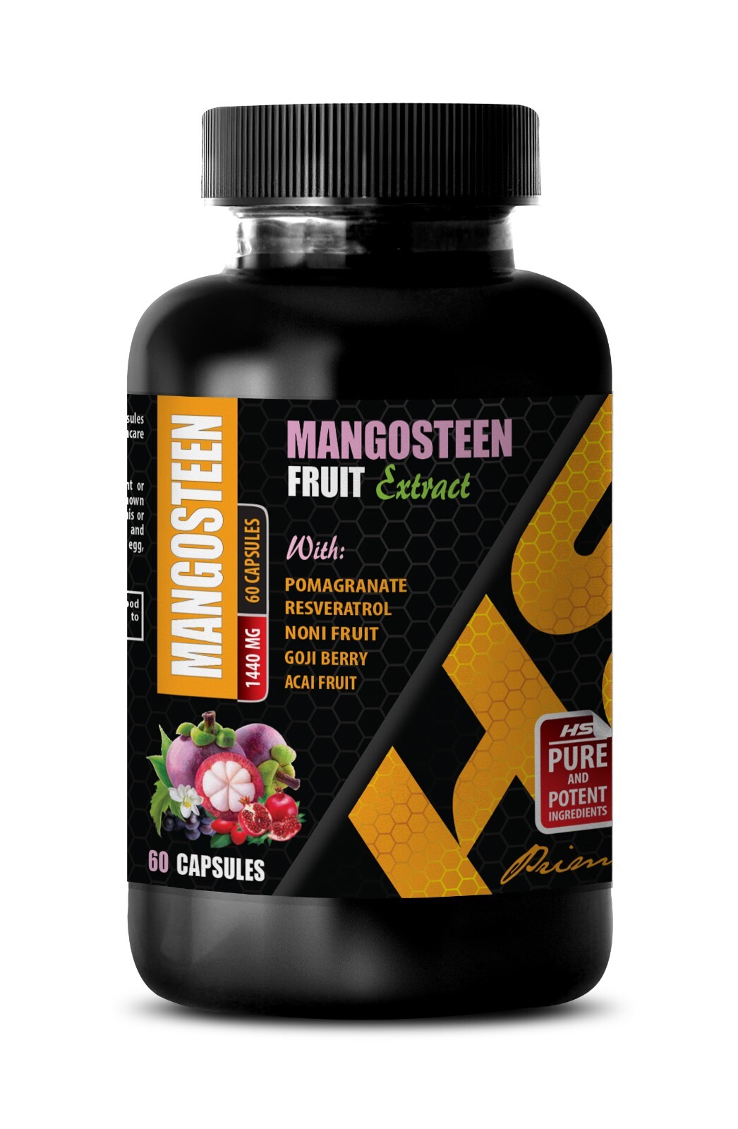 Energy Infusion: MANGOSTEEN COMPLEX – Natural Vitality Boost – 1B 60 Caps