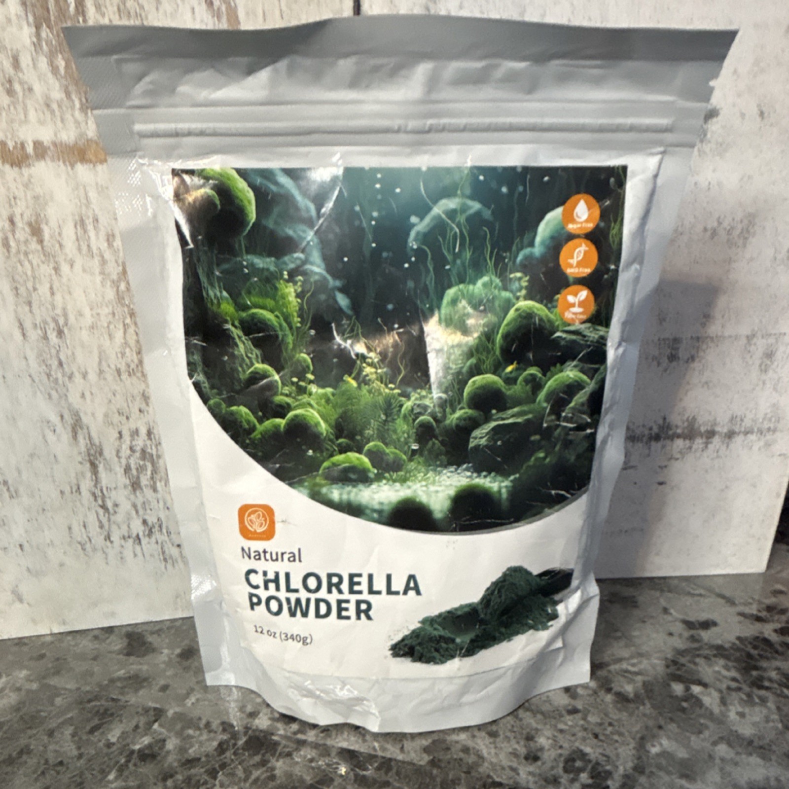 Natural Chlorella Powder 12 oz (340g) Dairy-Free Gluten-Free Exp 04/04/26