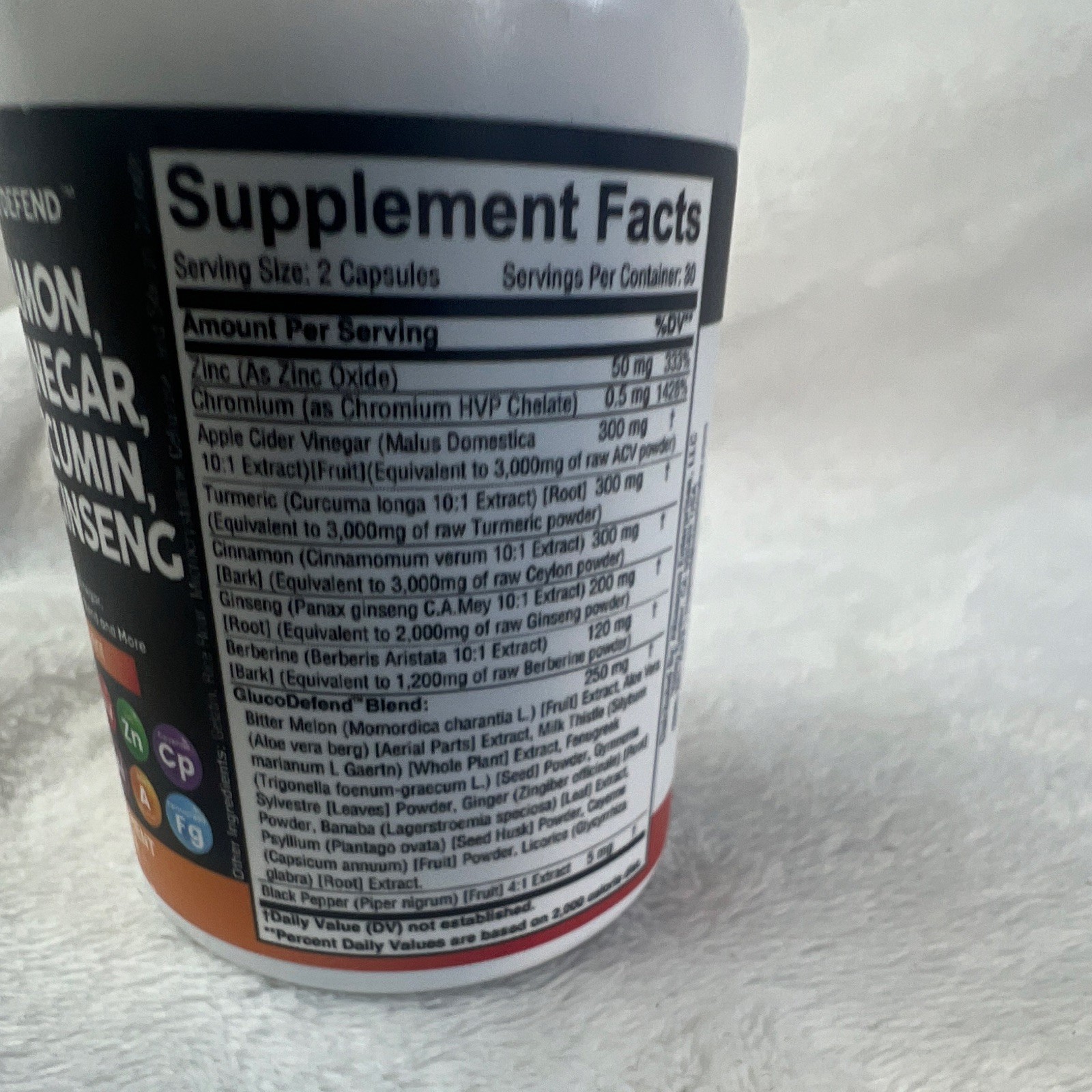 Clean Nutraceuticals Gluco Defend Blood Sugar Support 60 Capsules Exp 08/2026
