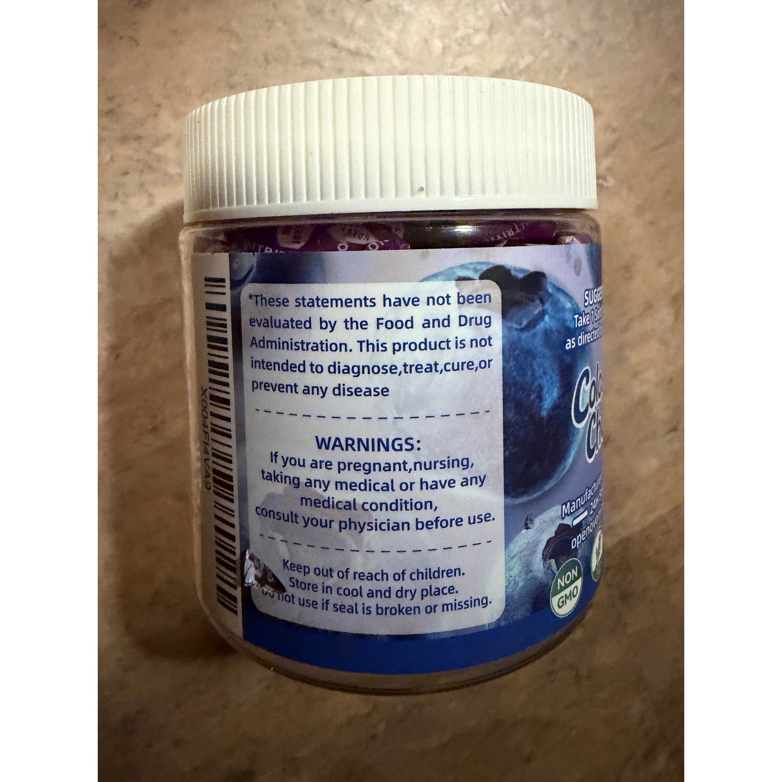 Openovomins Colostrum Chews 2000mg Blueberry Flavor 60 Soft Chews Probiotics
