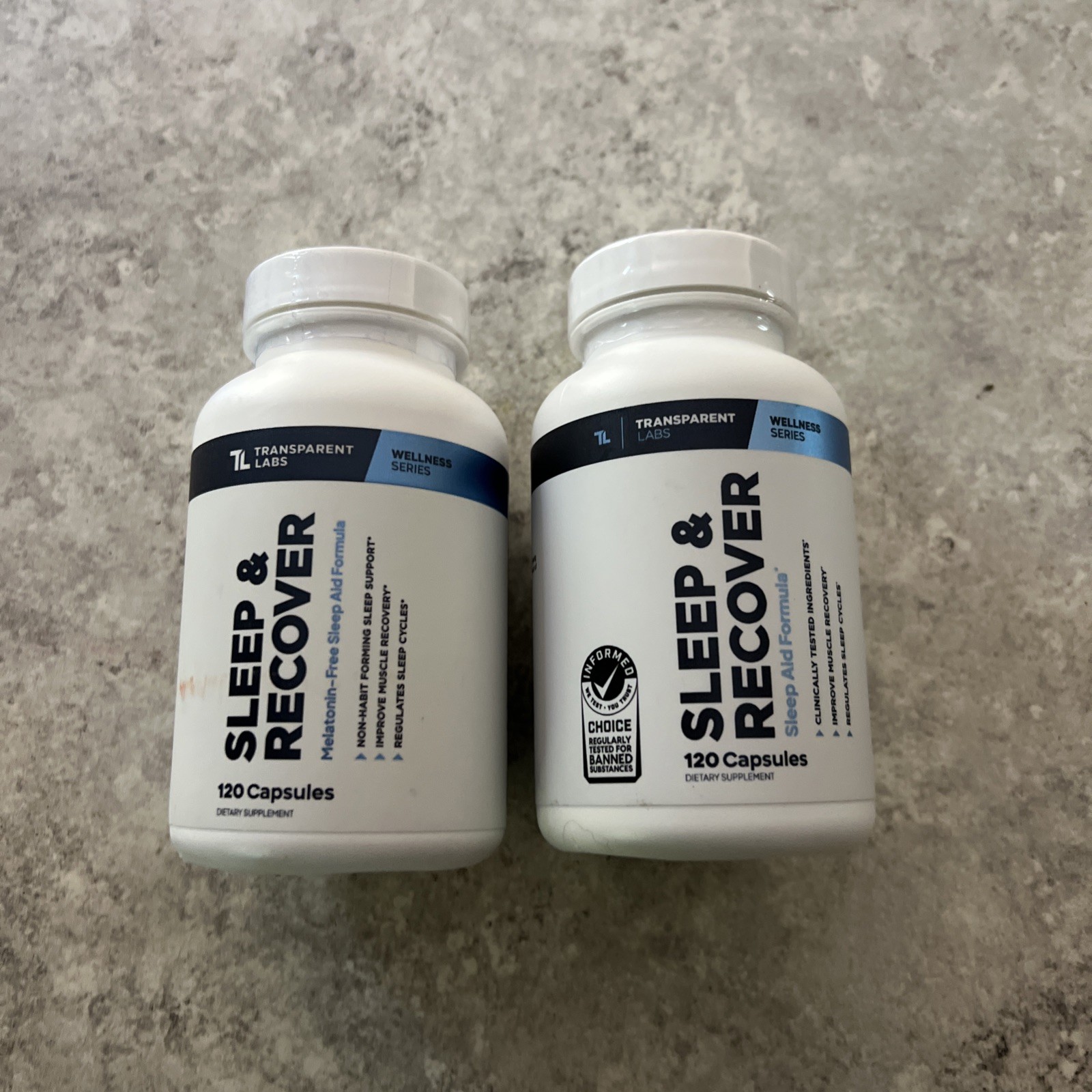 2X Transparent Labs Sleep & Recover Sleep Support 120 Caps Melatonin