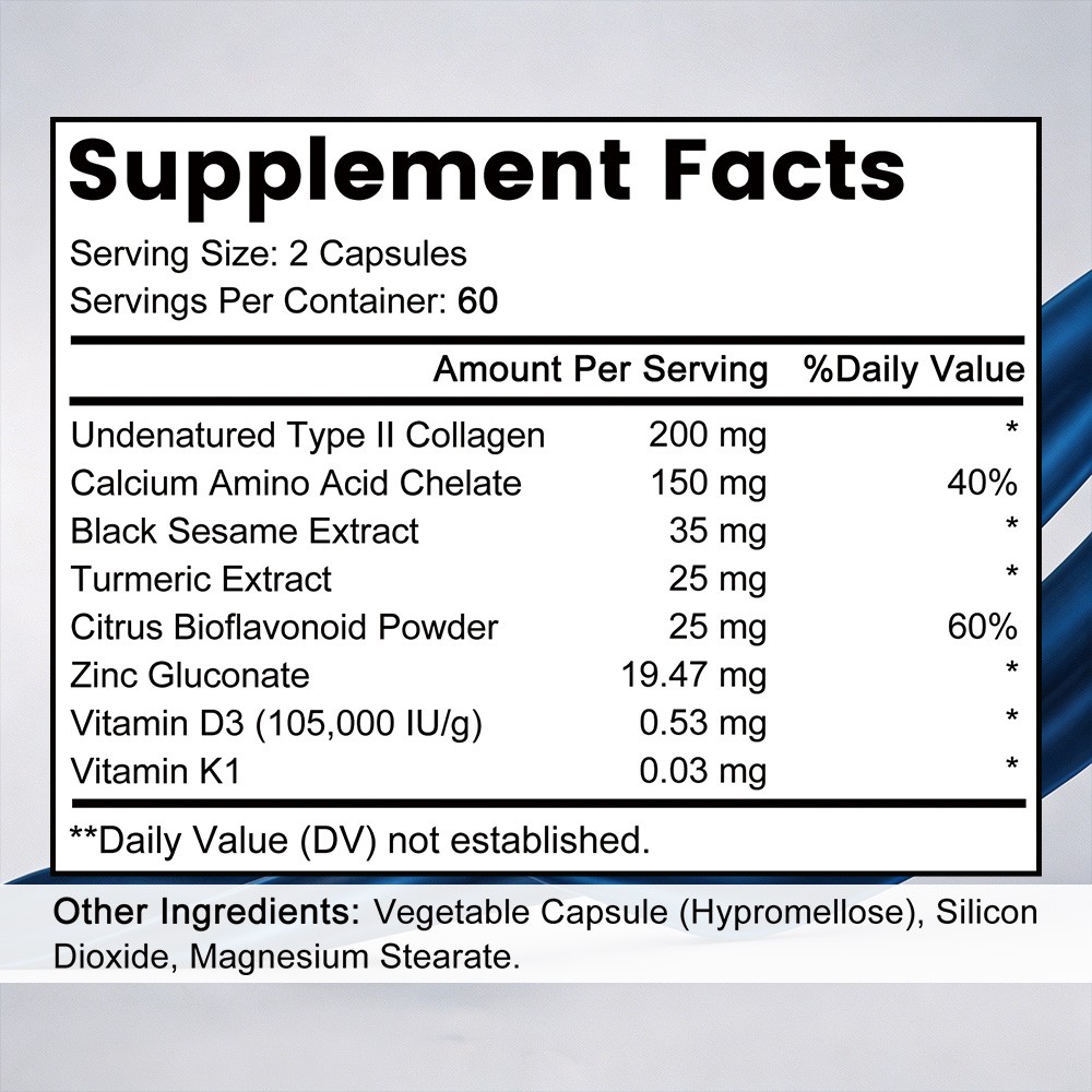 Type2 Collagen Joint Supplement,Joint Comfort,Mobility&Flexibility,Caps 30~120CT