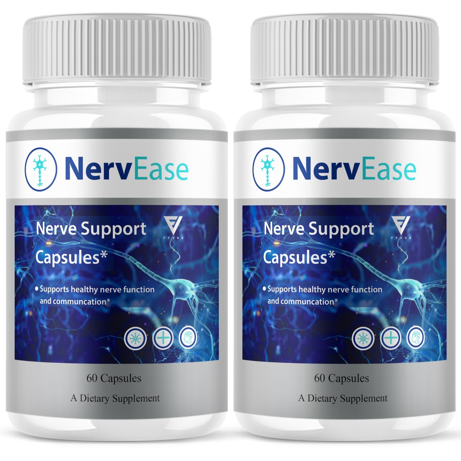(2 Pack) Nerv Ease Pills, NervEase Premium Nootropic Supplement (120 Capsules)