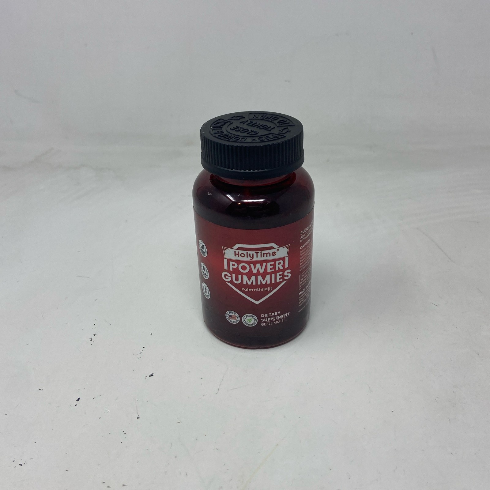 HolyTime Power Gummies, Red Bottle, 60 Count Shilajit & Saw Palmetto