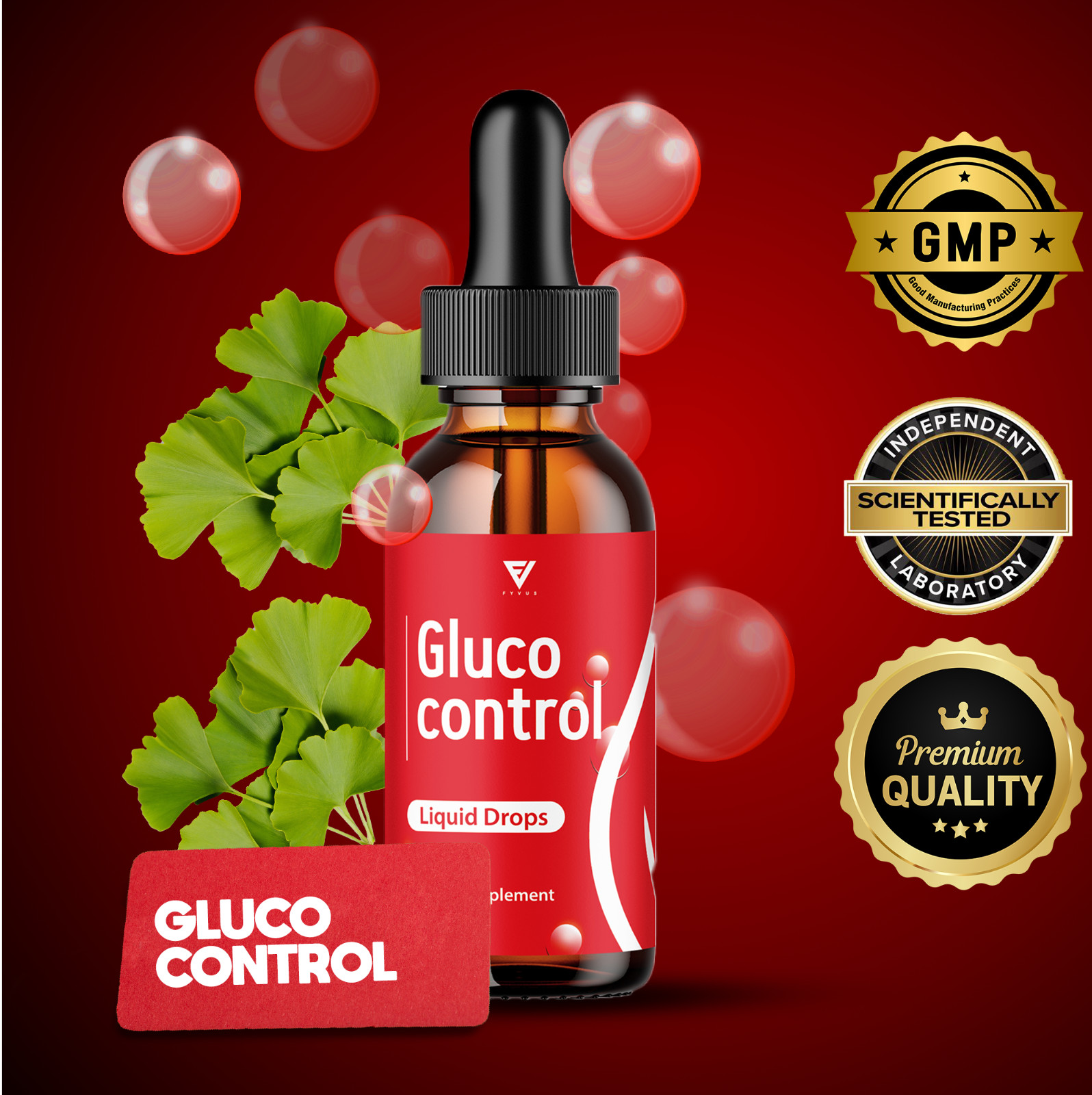 (5 Pack) Gluco Control Drops GlucoControl Glycogen Support Supplement (10oz)