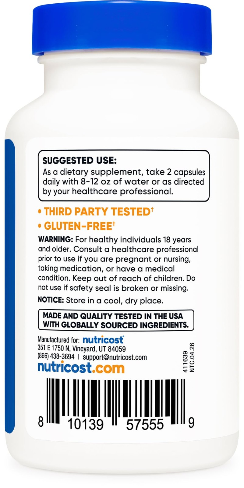 Nutricost NAD+ Supplement 1,000mg per Serving,120 120 Count (Pack of 1)
