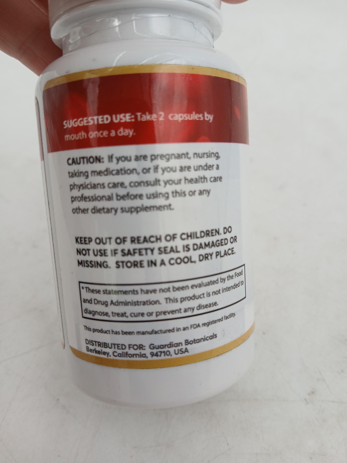 Guardian Botanicals Blood Balance Dietary Supplement 30 Caps Best By 07/2027