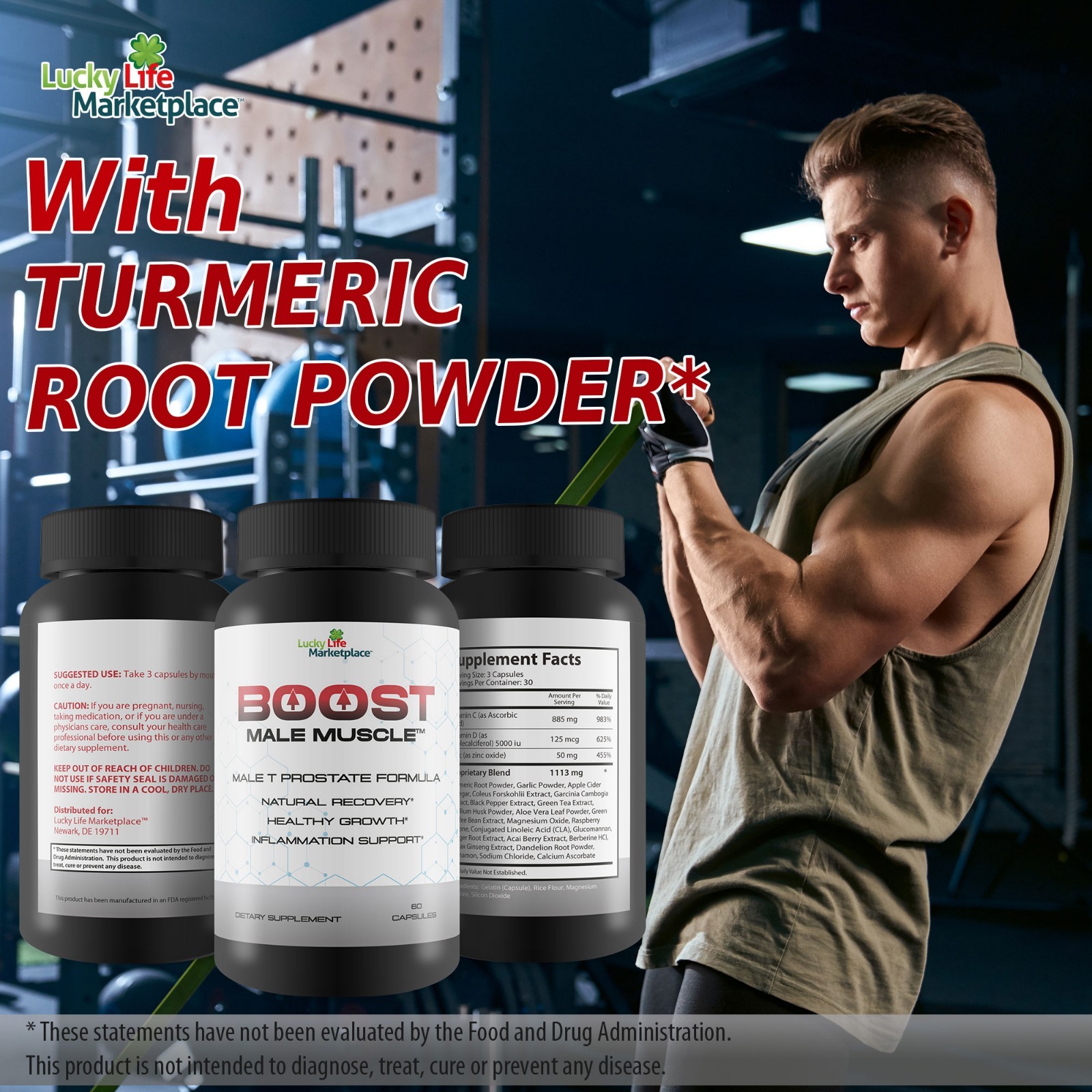 Boost Male – Maximum Strength Prostate Support for Men – Improved Blood Flow