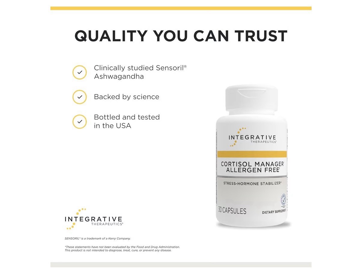 Integrative Therapeutics Cortisol Manager Allergen Free Adrenal Health 30capsule