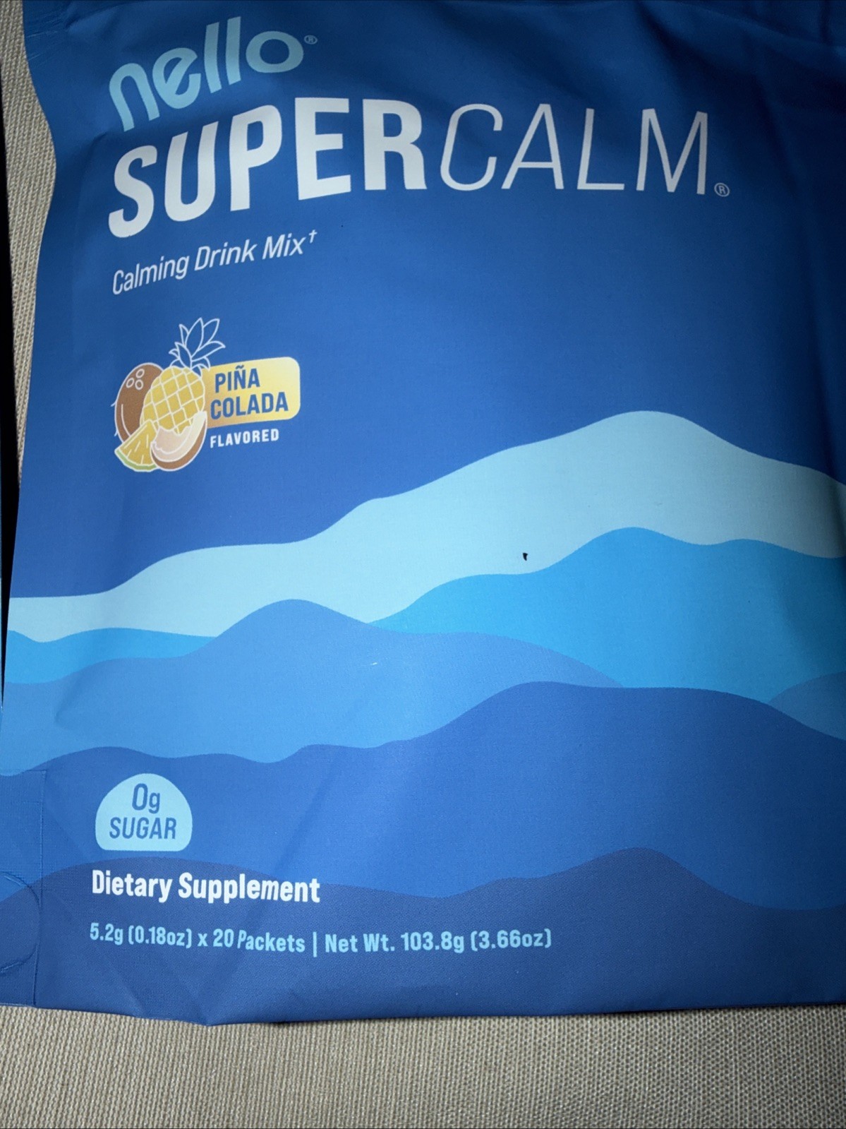 Nello Super Calming Drink Mix Cucumber Lime Cortisol Reducer/Sleep Aid Lot 2