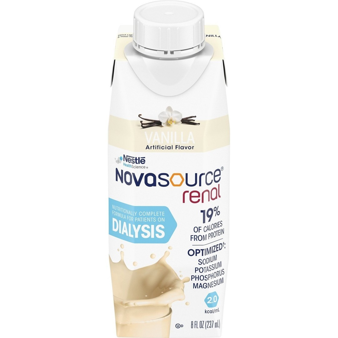 Nestle Novasource Renal Nutritionally Complete Formula Vanilla Protein Drinks 24
