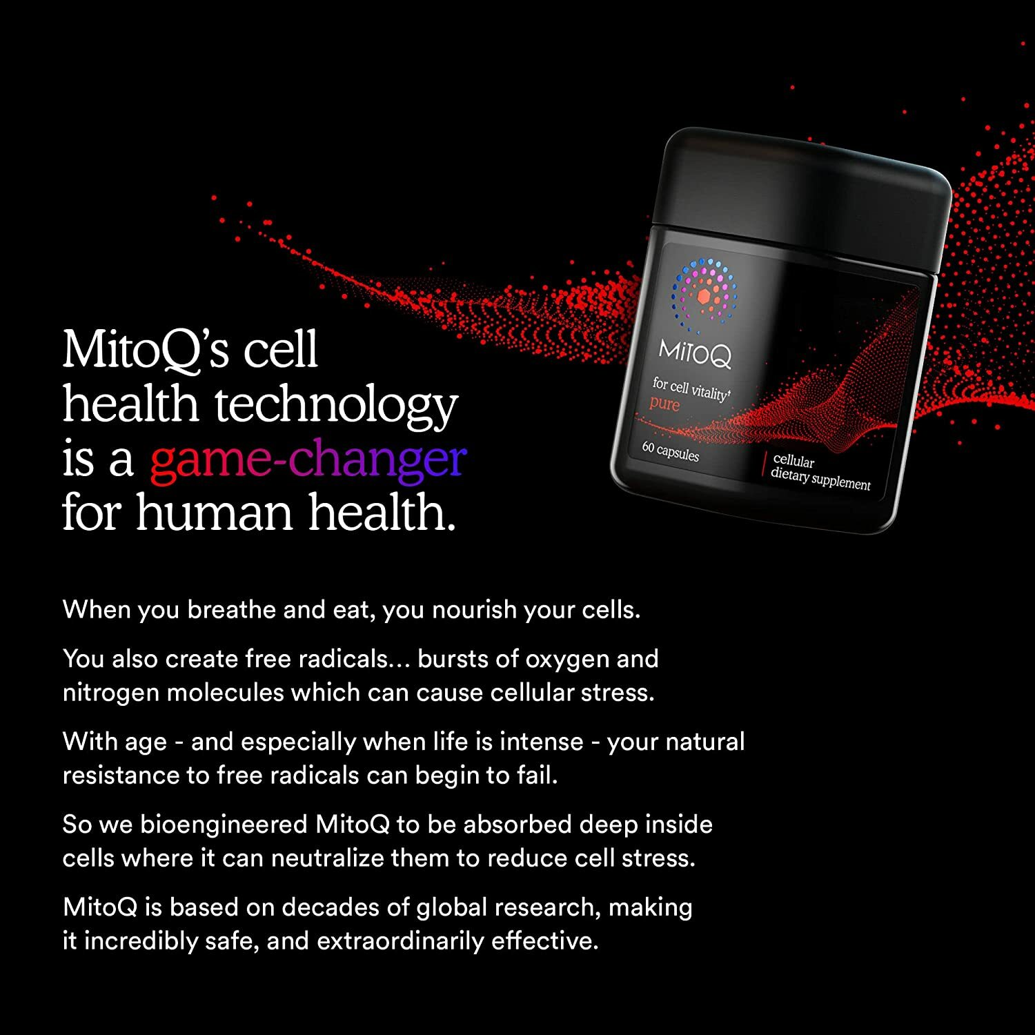 3 Packs MitoQ ® 5mg CoQ10 Antioxidant Anti-Aging 180 Capsules from New Zealand