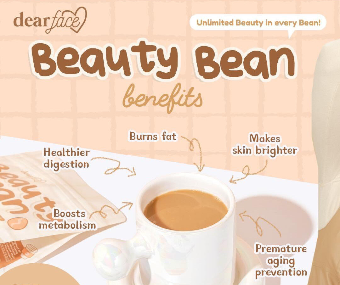 Dear Face BEAUTY BEAN Premium Korean Mocha Coffee 10 Sachets