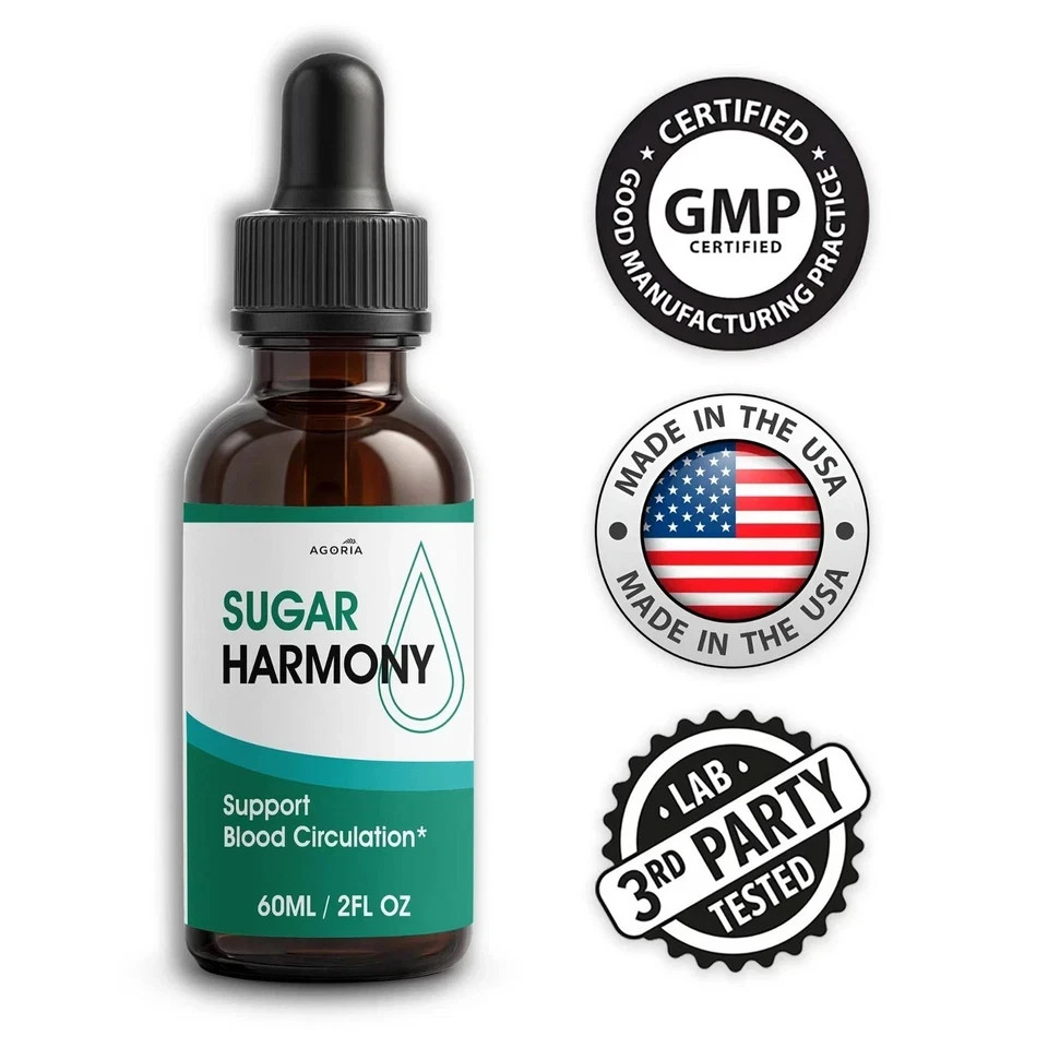 (5 Pack) Sugar Harmony Blood Support Drops Advanced Vitamin Supplement 150 Servs