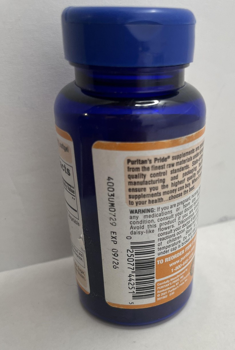 Puritan’s Pride Lutigold Lutein 40mg 60 Softgels Eye Health Zeaxanthin Exp 09/26