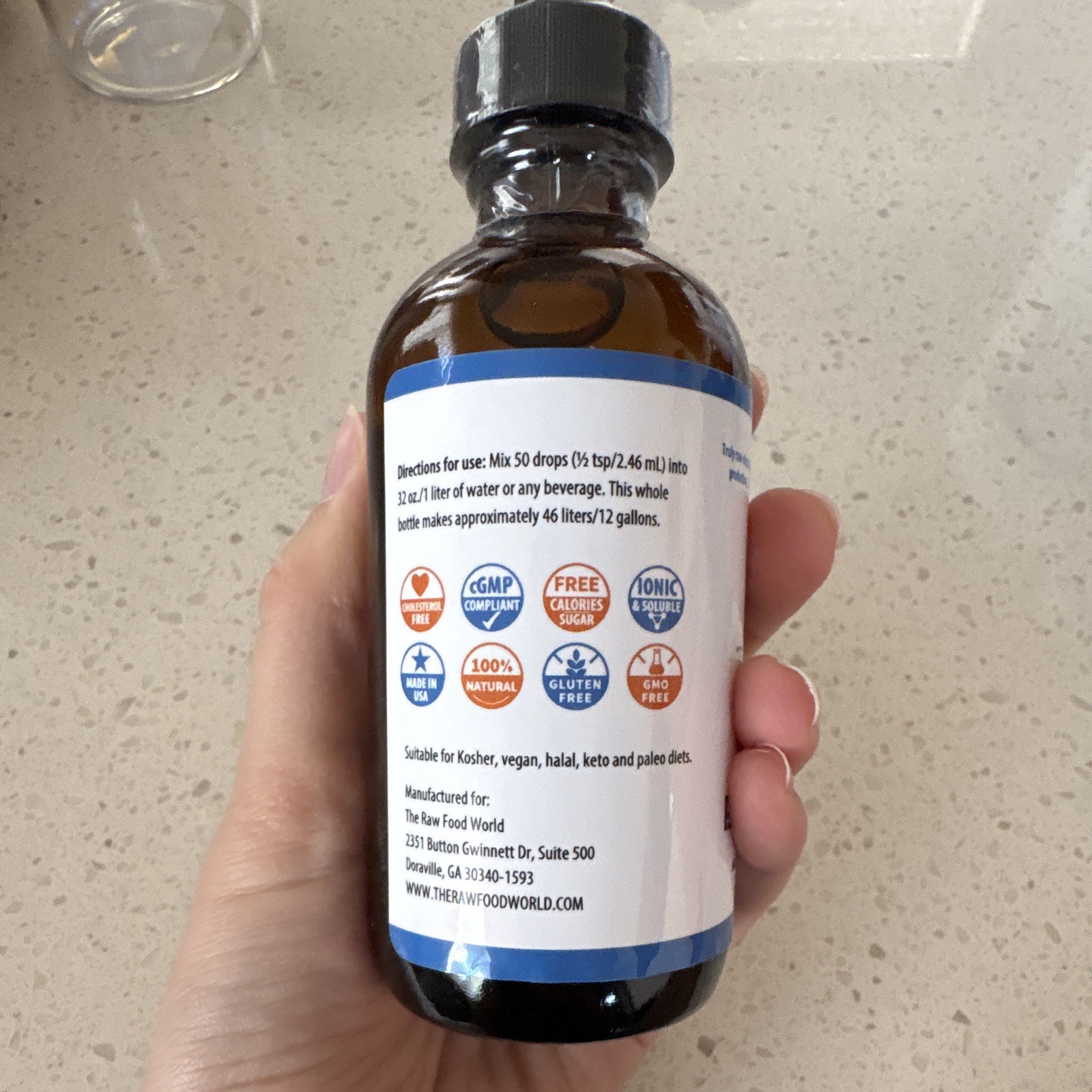 The Raw Food World Electrolyte Salts Liquid 4 fl oz Unflavored Hydration
