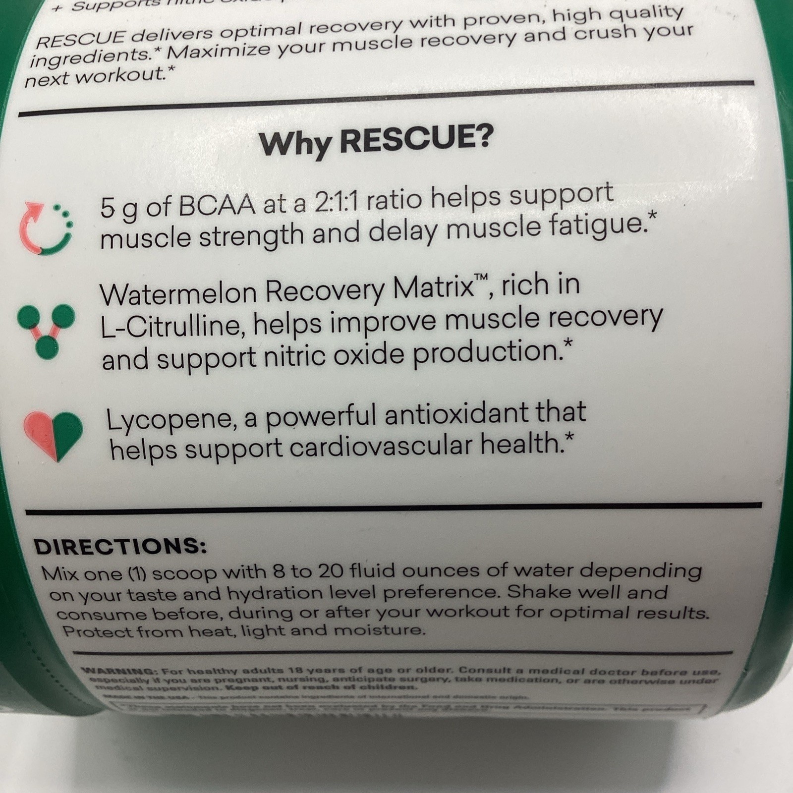 Eboost Rescue BCAA Recovery Matrix Watermelon – 20 Servings | Energy Support