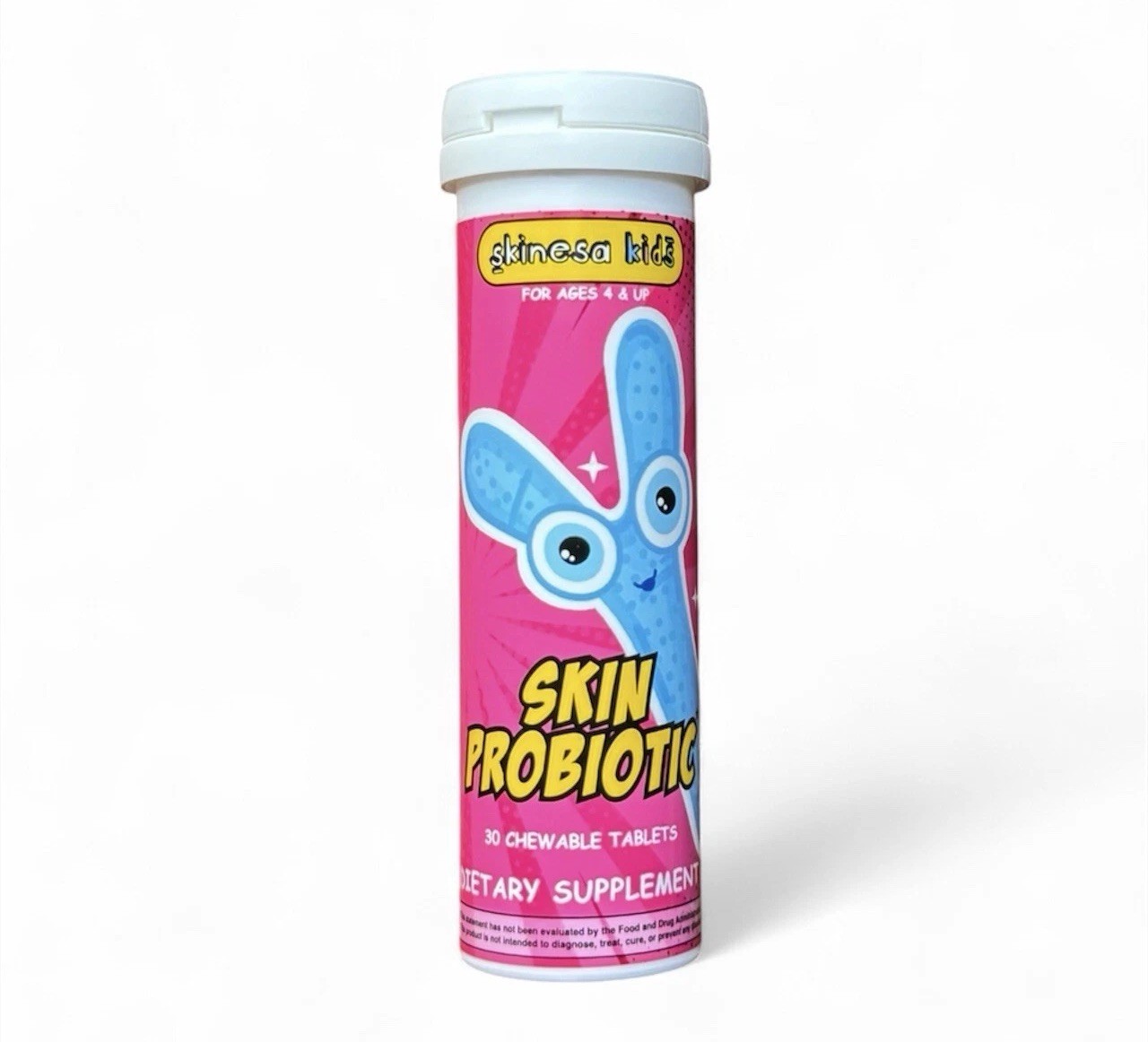Skinesa Kids Chewable Tablet Berry – Skin Probiotic 30 tablets – Ages 4+ eczema