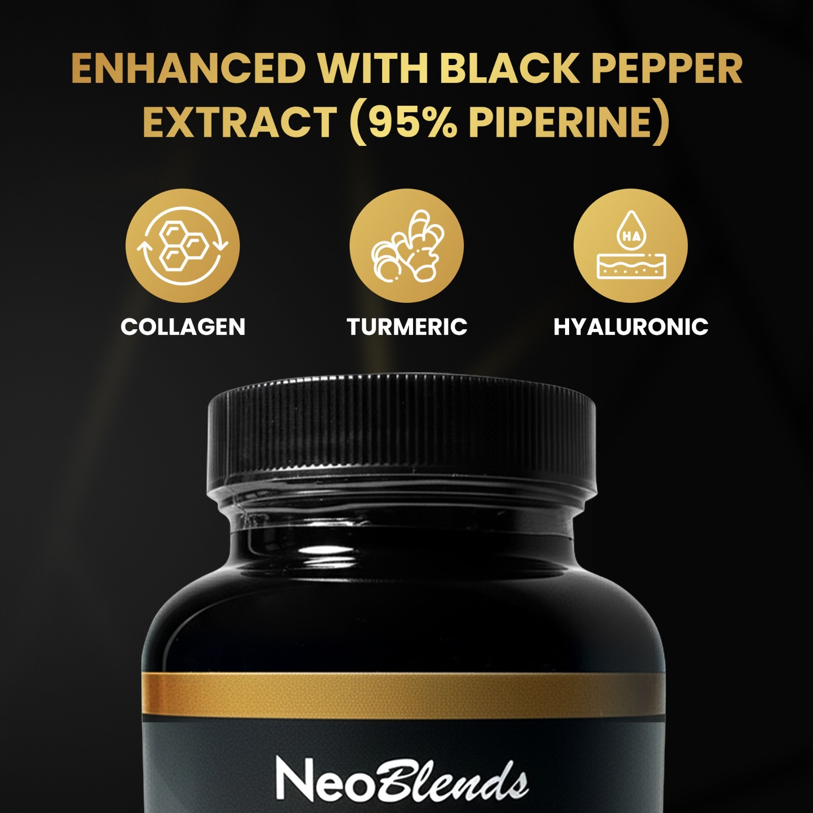 Multi Collagen 2,022mg + Fermented Turmeric, Vit C, Biotin & Hyaluronic Acid