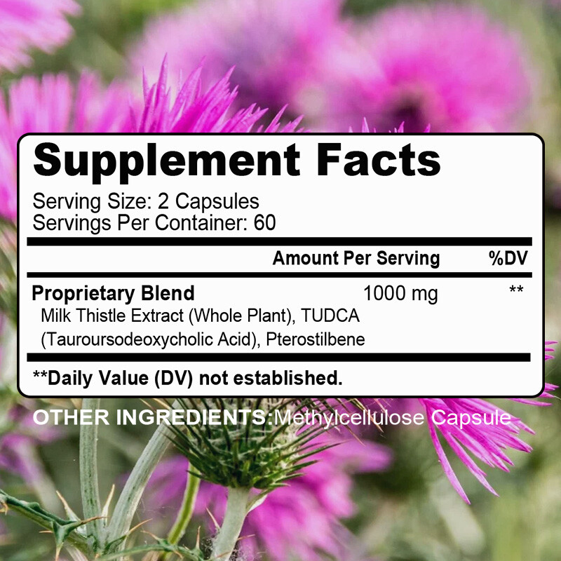 TUDCA Liver Support Supplement 1000mg Liver Detox Cleanse 30-120 Capsules
