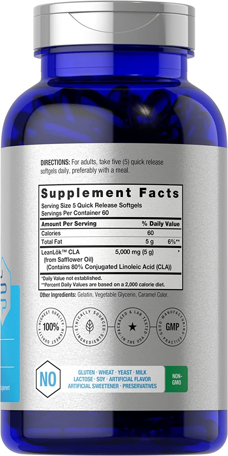 CLA 5000 mg | Maxiumum Potency | 300 Softgel Pills | by Horbaach