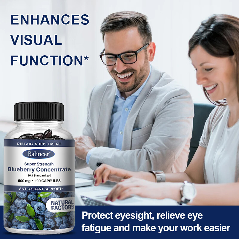 Blueberry Concentrate Supplement, Support Eye Health And Vision, Antioxidant