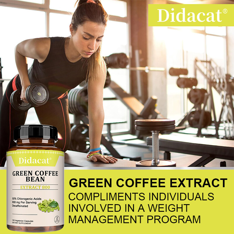 Green Coffee Bean Extract Weight Loss Energy Boost Herbal Supplement 120 Capsule