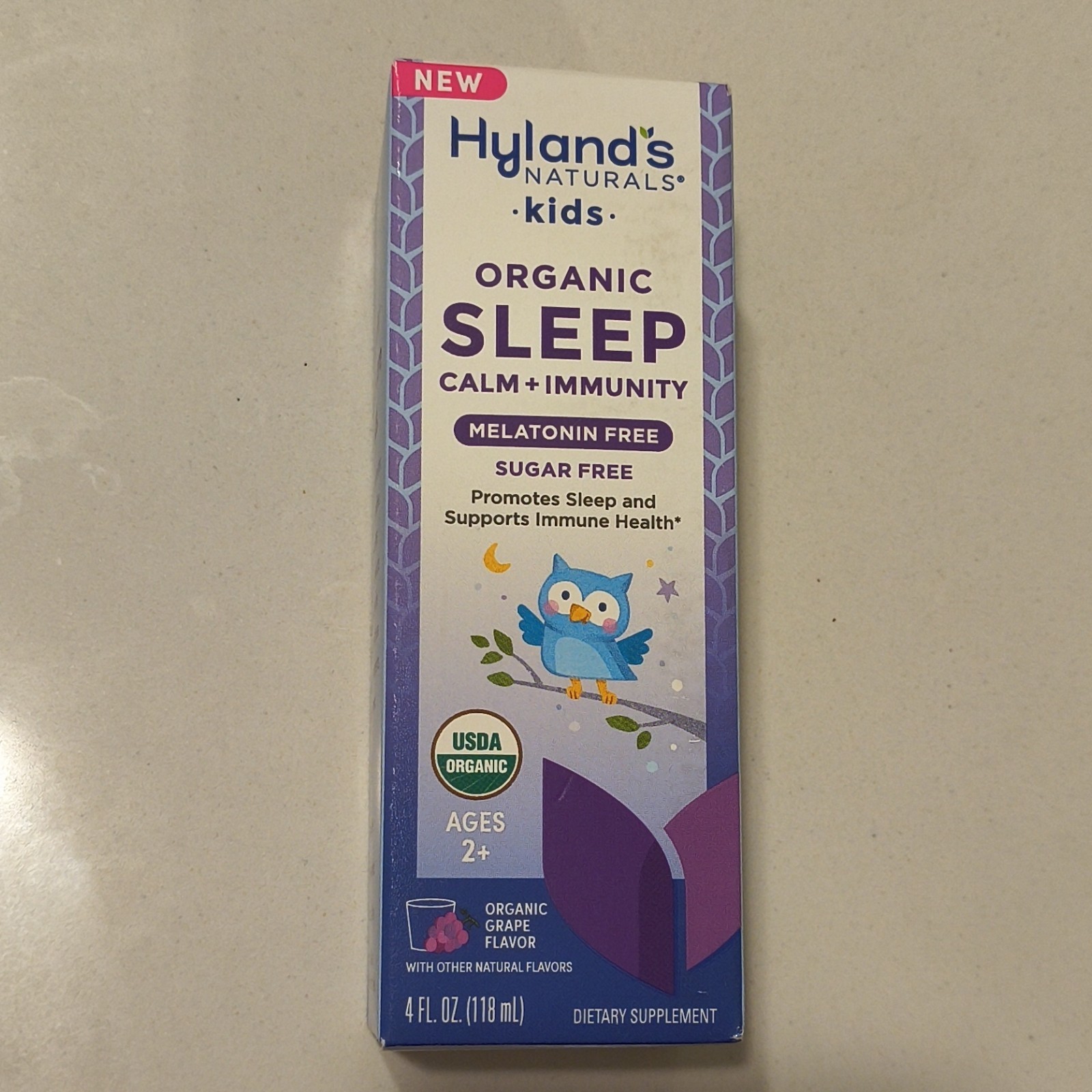 Hyland’s Kids Organic Sleep, Immune & Calm Support Liquid 4oz Sugar-Free Grape