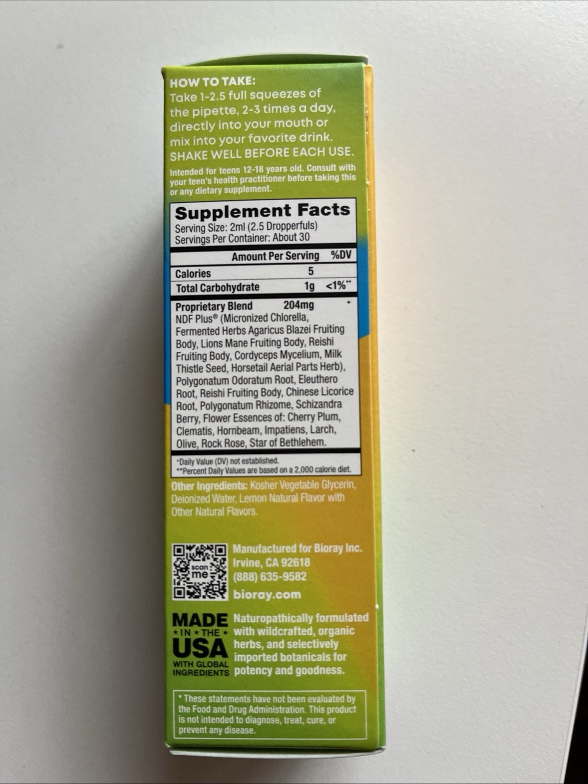 Rayz, BIORAY, Thinking Cap, Naturopathic Herbal Drops, Lemon, 2 floz exp 06/2028