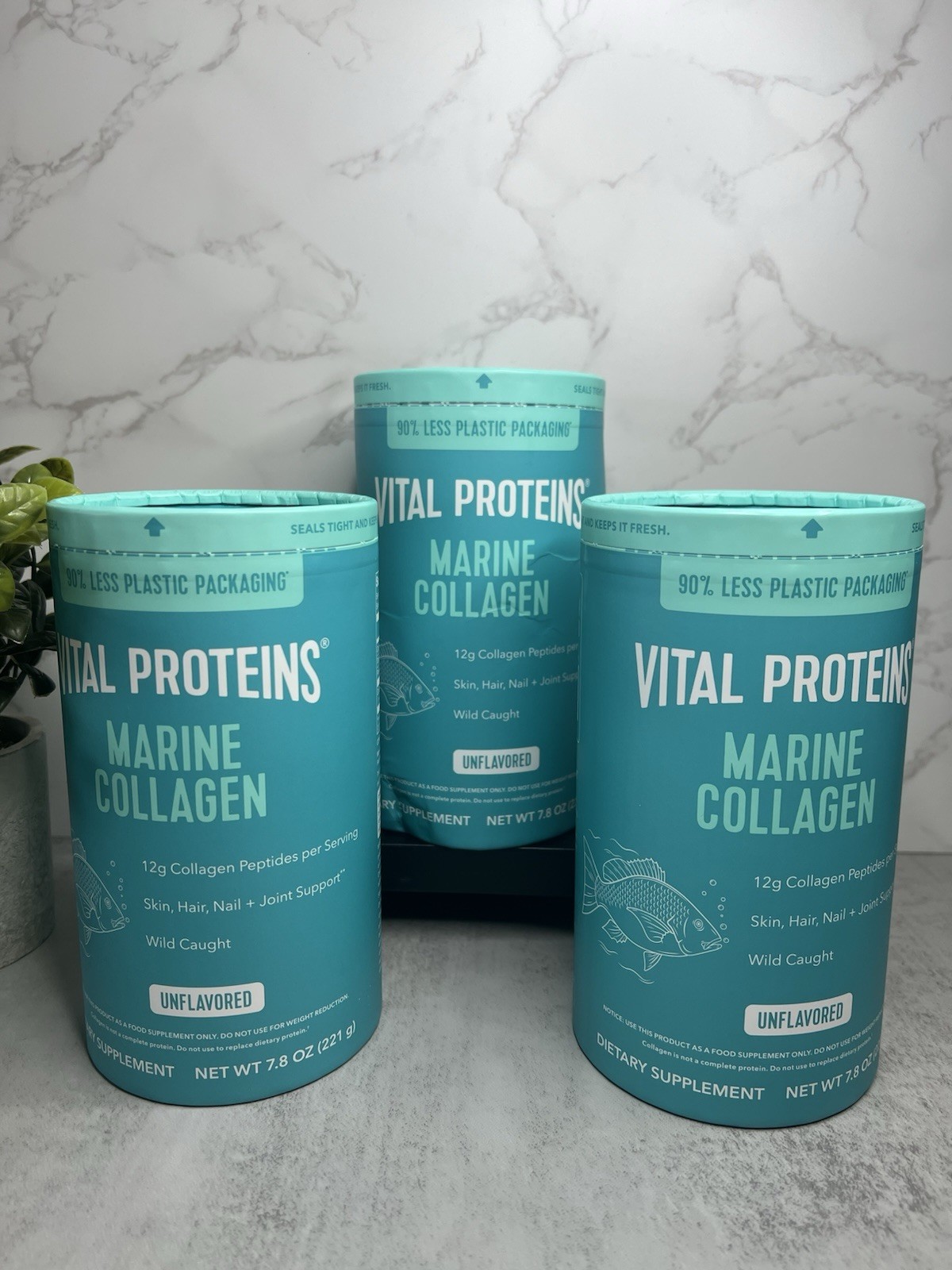 Vital Proteins Marine Collagen Peptides Powder Unflavored 3pk 7.8 oz Exp 11/2027