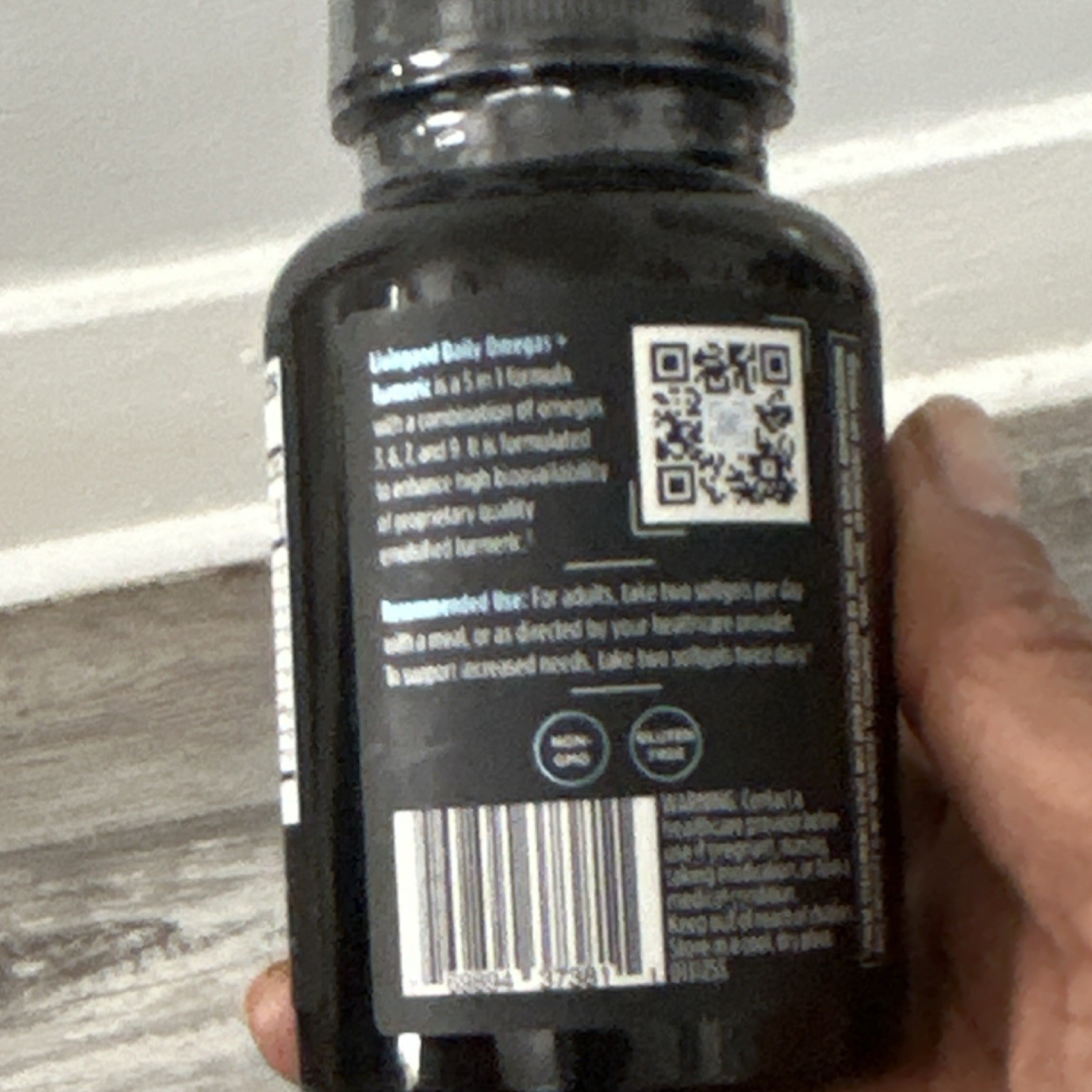 Livingood Daily Omegas+ Turmeric Softgels Omega 3-9 Non-GMO 60